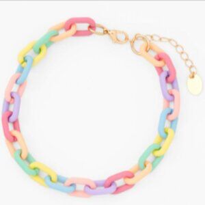 Icing Pastel Chunky Curb Chain Link Anklet